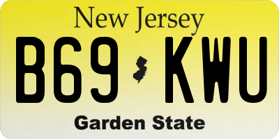 NJ license plate B69KWU