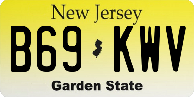 NJ license plate B69KWV