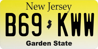 NJ license plate B69KWW