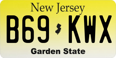 NJ license plate B69KWX