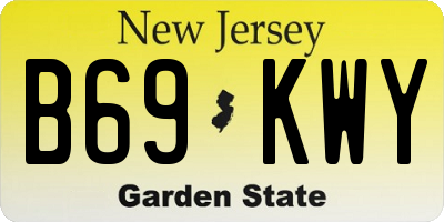 NJ license plate B69KWY