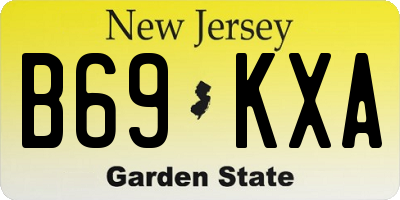 NJ license plate B69KXA