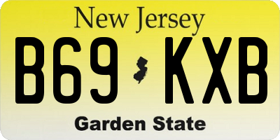 NJ license plate B69KXB