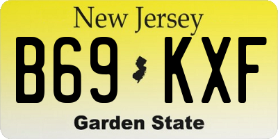 NJ license plate B69KXF
