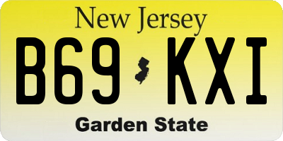 NJ license plate B69KXI