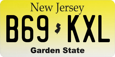 NJ license plate B69KXL