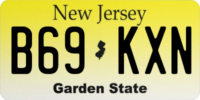 NJ license plate B69KXN