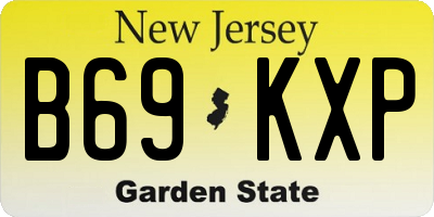 NJ license plate B69KXP