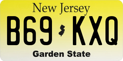 NJ license plate B69KXQ