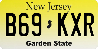 NJ license plate B69KXR