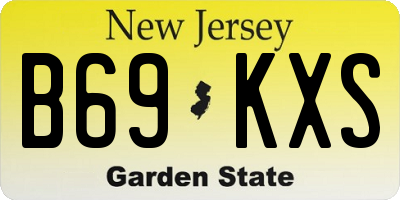 NJ license plate B69KXS