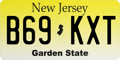 NJ license plate B69KXT