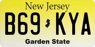 NJ license plate B69KYA