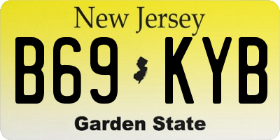 NJ license plate B69KYB