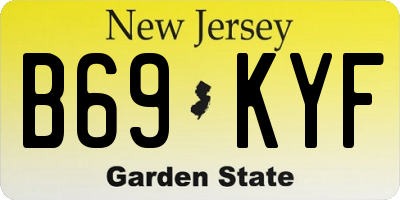 NJ license plate B69KYF