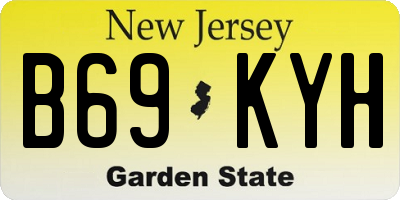 NJ license plate B69KYH