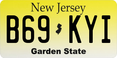 NJ license plate B69KYI
