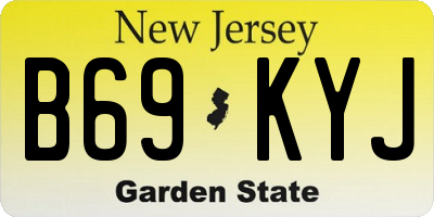 NJ license plate B69KYJ