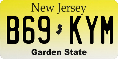 NJ license plate B69KYM