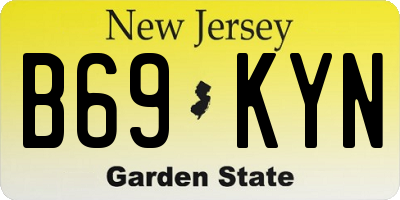NJ license plate B69KYN