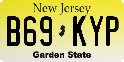 NJ license plate B69KYP