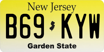 NJ license plate B69KYW