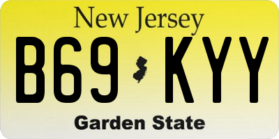 NJ license plate B69KYY