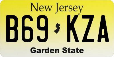 NJ license plate B69KZA