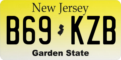 NJ license plate B69KZB