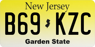 NJ license plate B69KZC