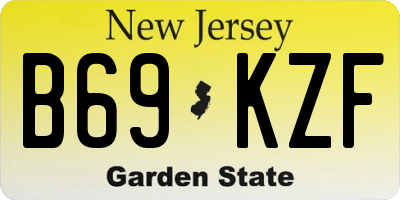 NJ license plate B69KZF