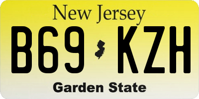 NJ license plate B69KZH