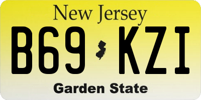 NJ license plate B69KZI
