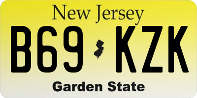 NJ license plate B69KZK