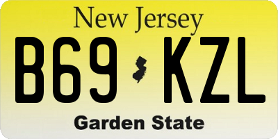 NJ license plate B69KZL