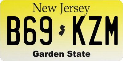 NJ license plate B69KZM