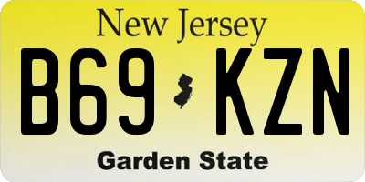 NJ license plate B69KZN
