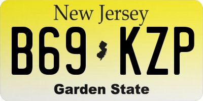NJ license plate B69KZP
