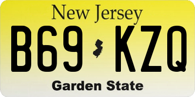 NJ license plate B69KZQ