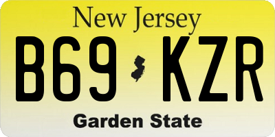 NJ license plate B69KZR
