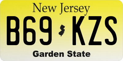 NJ license plate B69KZS