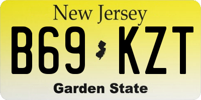 NJ license plate B69KZT