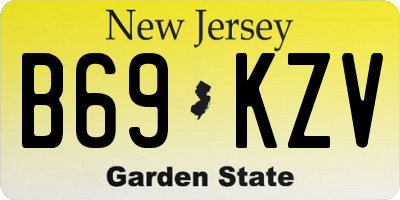 NJ license plate B69KZV