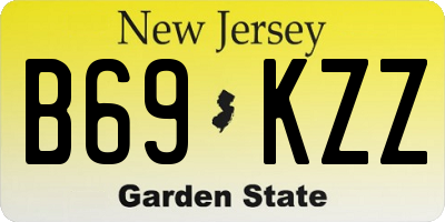 NJ license plate B69KZZ