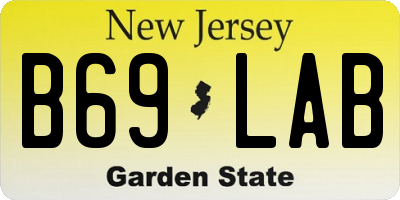 NJ license plate B69LAB