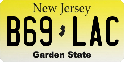 NJ license plate B69LAC