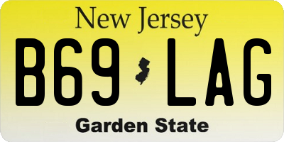 NJ license plate B69LAG