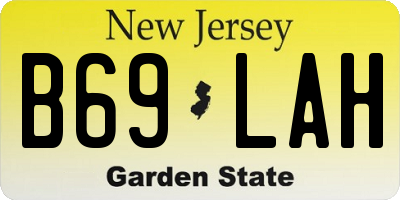 NJ license plate B69LAH