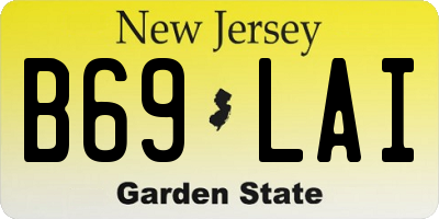 NJ license plate B69LAI