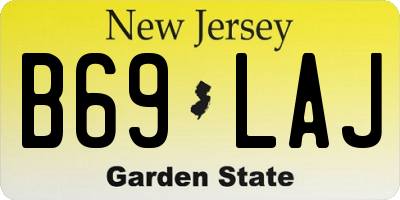 NJ license plate B69LAJ